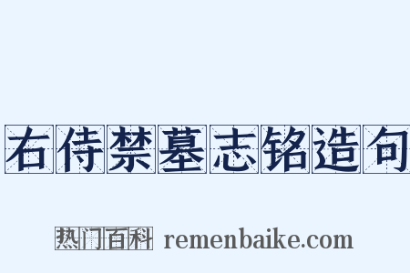 右侍禁墓志铭造句是什么意思的图片
